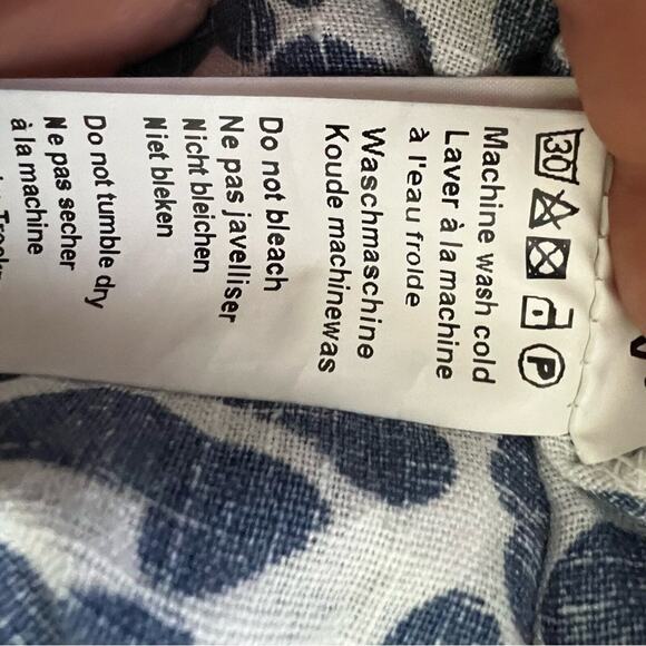 Piazza Del Tempio Italian 100% Linen Cap Sleeve Flowy Midi Dress w/ Waist Tie - Picture 14 of 16